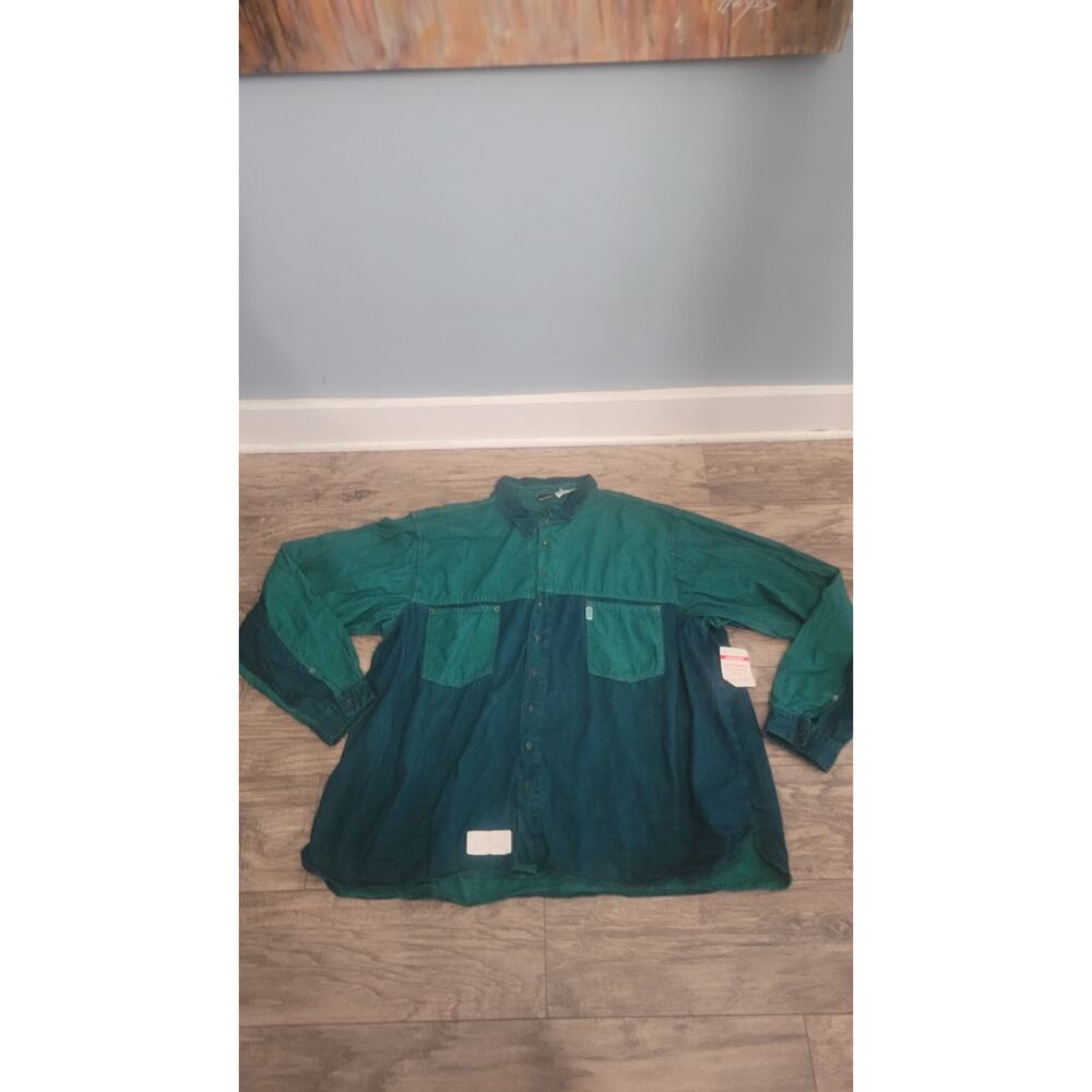 Vintage Sunrider Shades Shirt 6XL Made in Canada Green Button-Up NWT Rare...